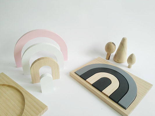 25.5CM 3D Game Puzzle Blocks For Toddlers Baby Wooden Block Set