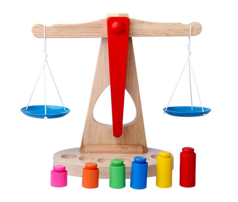 Weighing 10CM Wooden Balance Scale Toy Montessori Balance Scale