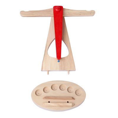 Weighing 10CM Wooden Balance Scale Toy Montessori Balance Scale