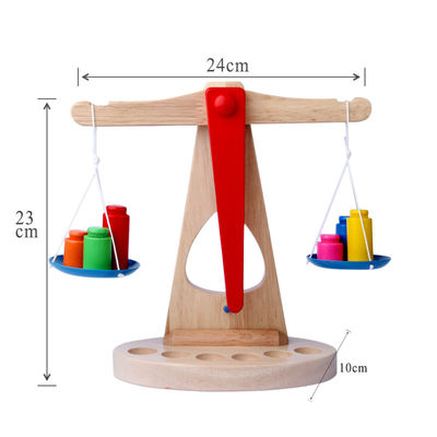 Weighing 10CM Wooden Balance Scale Toy Montessori Balance Scale