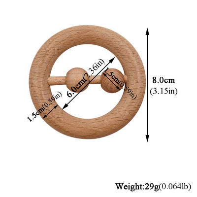Medical 5.5cm Silicone Wood Teether Wooden Doctors Set