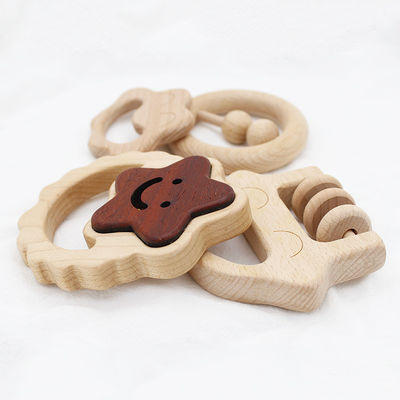 Medical 5.5cm Silicone Wood Teether Wooden Doctors Set