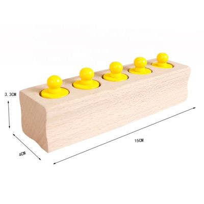 3cm Sensory Cylinder Socket Montessori Knobbed Cylinder Blocks Preschool