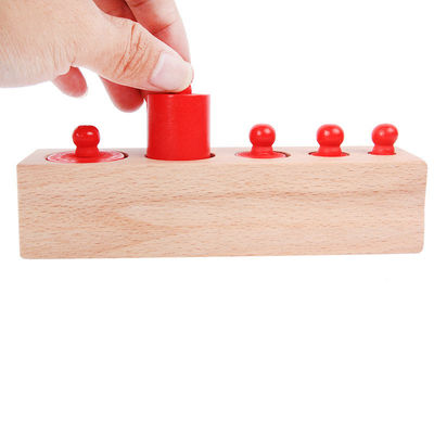 3cm Sensory Cylinder Socket Montessori Knobbed Cylinder Blocks Preschool