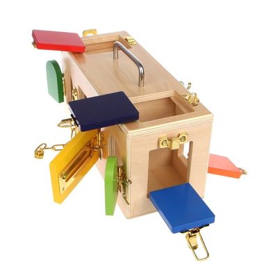 Lock Box 13.5cm Wooden Montessori Baby Toys Educational Wooden Puzzles