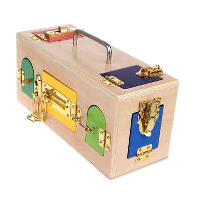 Lock Box 13.5cm Wooden Montessori Baby Toys Educational Wooden Puzzles