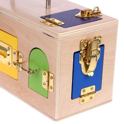 Lock Box 13.5cm Wooden Montessori Baby Toys Educational Wooden Puzzles