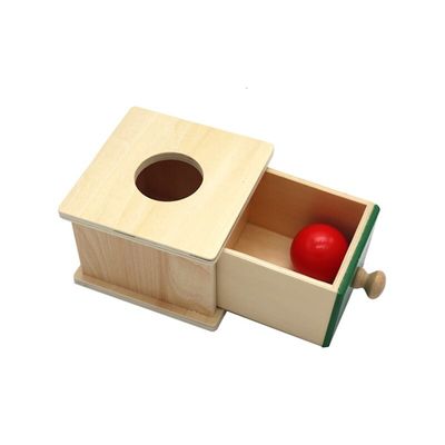 12cm Sensory Wooden Montessori Baby Toys Montessori Drawer Box Colored Beechwood