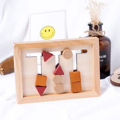 2cm Wooden Montessori Baby Toys Maths Geometric Preschool Learning Game