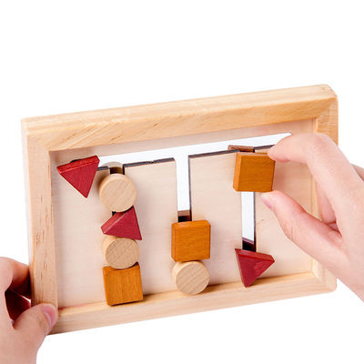 2cm Wooden Montessori Baby Toys Maths Geometric Preschool Learning Game
