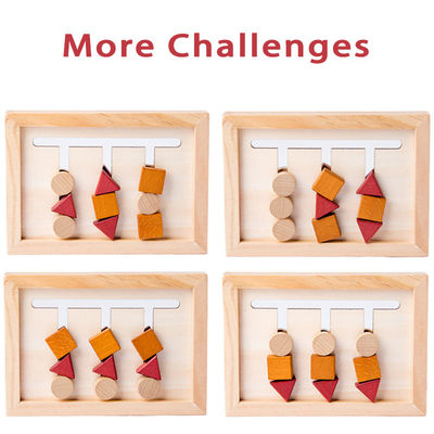 2cm Wooden Montessori Baby Toys Maths Geometric Preschool Learning Game