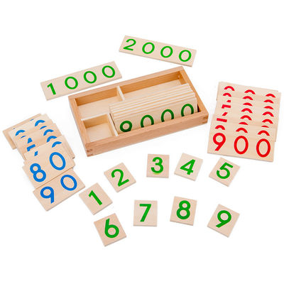 Montessori 6.5cm Wooden Matching Puzzle Numbers Card