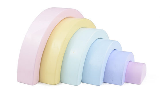 Seven Color 13.5cm Wooden Rainbow Stacker Toy Jengle Arched