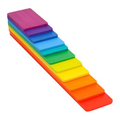 11 Lot Burlywood Wooden Rainbow Stacker Toy Macaron Beech