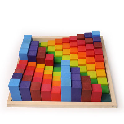 Castle Cognitive 4.5cm Wooden Blocks Toys Rainbow Building Blocks