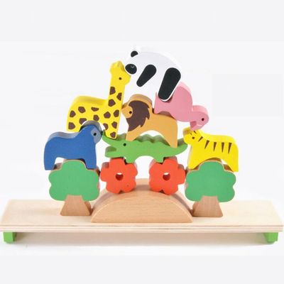 16CM Cute Educational Wooden Blocks Toys Wooden Building Blocks Set