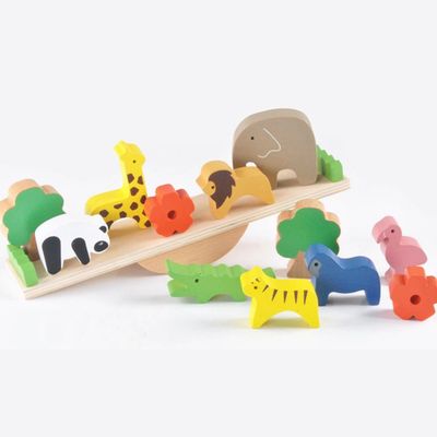 16CM Cute Educational Wooden Blocks Toys Wooden Building Blocks Set