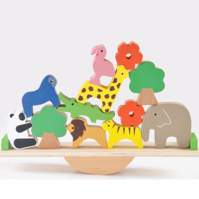 16CM Cute Educational Wooden Blocks Toys Wooden Building Blocks Set