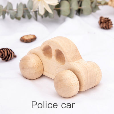 Beech Unisex ISO9001 Wooden Car Toy Police Montessori