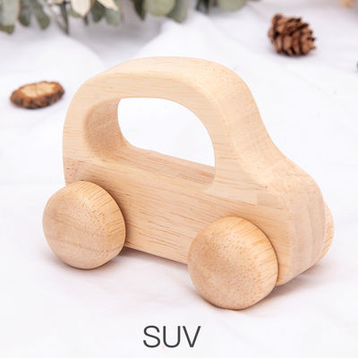 Beech Unisex ISO9001 Wooden Car Toy Police Montessori