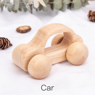 Beech Unisex ISO9001 Wooden Car Toy Police Montessori