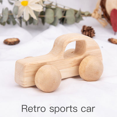 Beech Unisex ISO9001 Wooden Car Toy Police Montessori