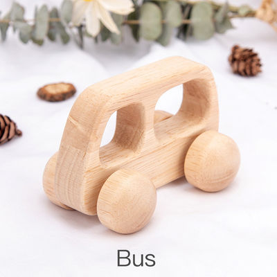 Beech Unisex ISO9001 Wooden Car Toy Police Montessori