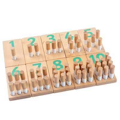 Digital 8cm Jigsaw Wooden Number Blocks Toys Baby Educational Toys