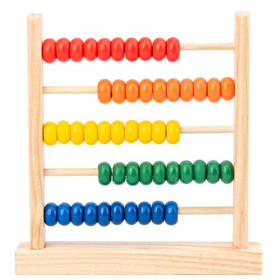 3D Geometric 15cm Wooden Bead Counting Abacus Child Toy Numbers Counting
