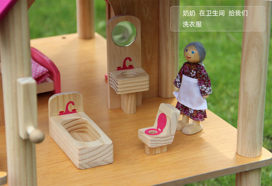 Children ISO9001 Castle Wooden Doll House Toys  Dream House