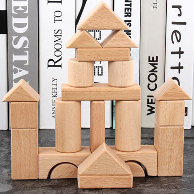 Large 22PCS Jumbo Wooden Building Blocks Classic Castle 17.5cm