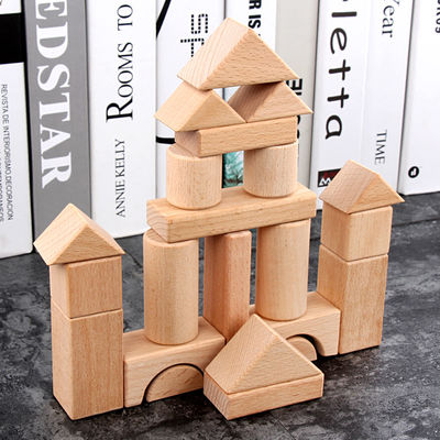 Large 22PCS Jumbo Wooden Building Blocks Classic Castle 17.5cm