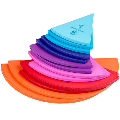 Card Math 11Pcs Number Puzzle Board Wooden Fraction Puzzle Teaching Aids