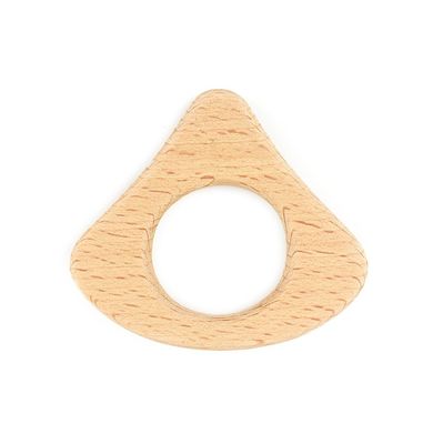 Handbell  6 Inch Wooden Teethers Safe Tambor Beech Wood Teether
