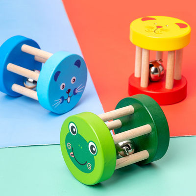 Montessori Rattle 1.9in Wooden Musical Toys Baby Wooden Instrument Set