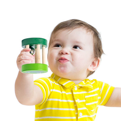 Montessori Rattle 1.9in Wooden Musical Toys Baby Wooden Instrument Set