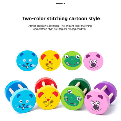 Montessori Rattle 1.9in Wooden Musical Toys Baby Wooden Instrument Set