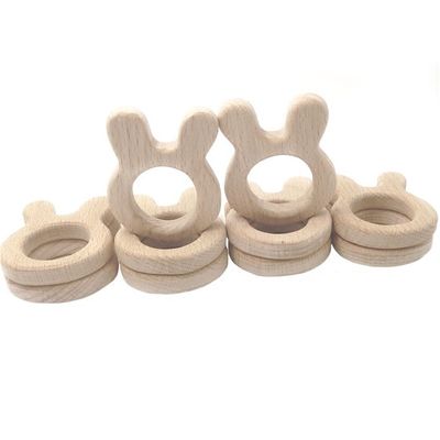 Beech DIY Personalised Baby Teether Silicone Wooden Necklace Bracelet