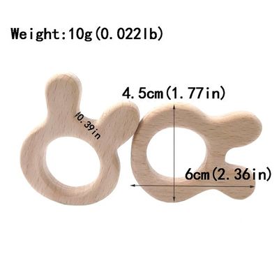 Beech DIY Personalised Baby Teether Silicone Wooden Necklace Bracelet