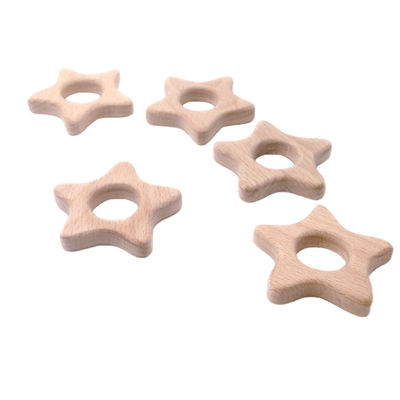 Beech 2cm Wooden Teething Toy Rabbit 4cm Personalised Wooden Teether