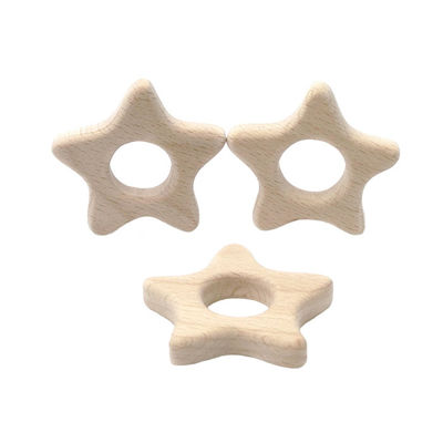 Beech 2cm Wooden Teething Toy Rabbit 4cm Personalised Wooden Teether