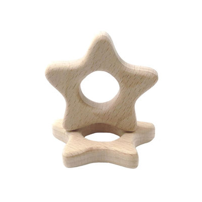 Beech 2cm Wooden Teething Toy Rabbit 4cm Personalised Wooden Teether