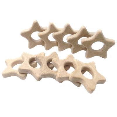 Beech 2cm Wooden Teething Toy Rabbit 4cm Personalised Wooden Teether
