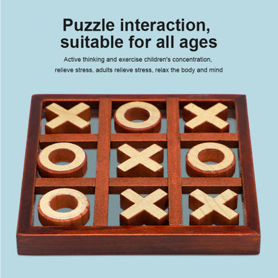 Entertainment 91mm Antique Wooden Chess Set And Board Parent Child Interactive