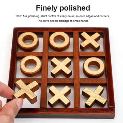 Entertainment 91mm Antique Wooden Chess Set And Board Parent Child Interactive