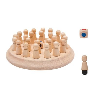 1.6in Wooden Toys Memory Chess Block 4cm Wooden Memory Matchstick Chess