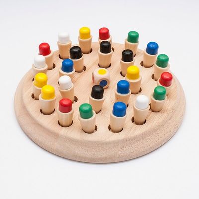 1.6in Wooden Toys Memory Chess Block 4cm Wooden Memory Matchstick Chess