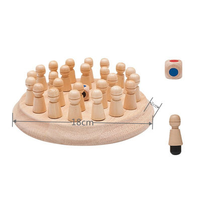 1.6in Wooden Toys Memory Chess Block 4cm Wooden Memory Matchstick Chess
