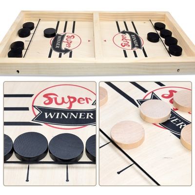 Puck Unisex Wooden Chess Pieces Ages 4 Wooden Sling Hockey