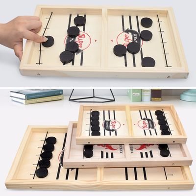 Puck Unisex Wooden Chess Pieces Ages 4 Wooden Sling Hockey